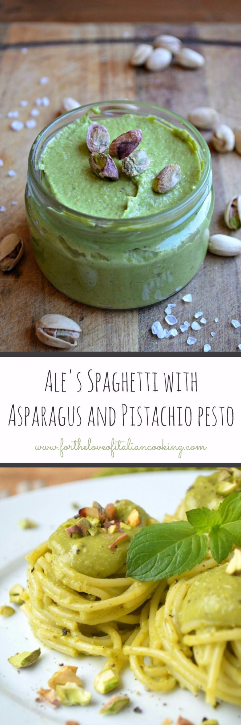 Ales Spaghetti with Asparagus and Pistachio Pesto 2